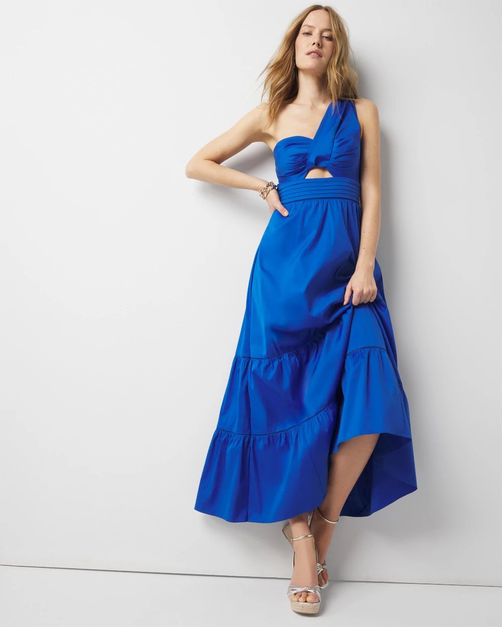 【kyo】ONE SHOULDER TWIST STRAP DRESS ASOS DESIGN twist strap one shoulder midi dress in black | ASOS